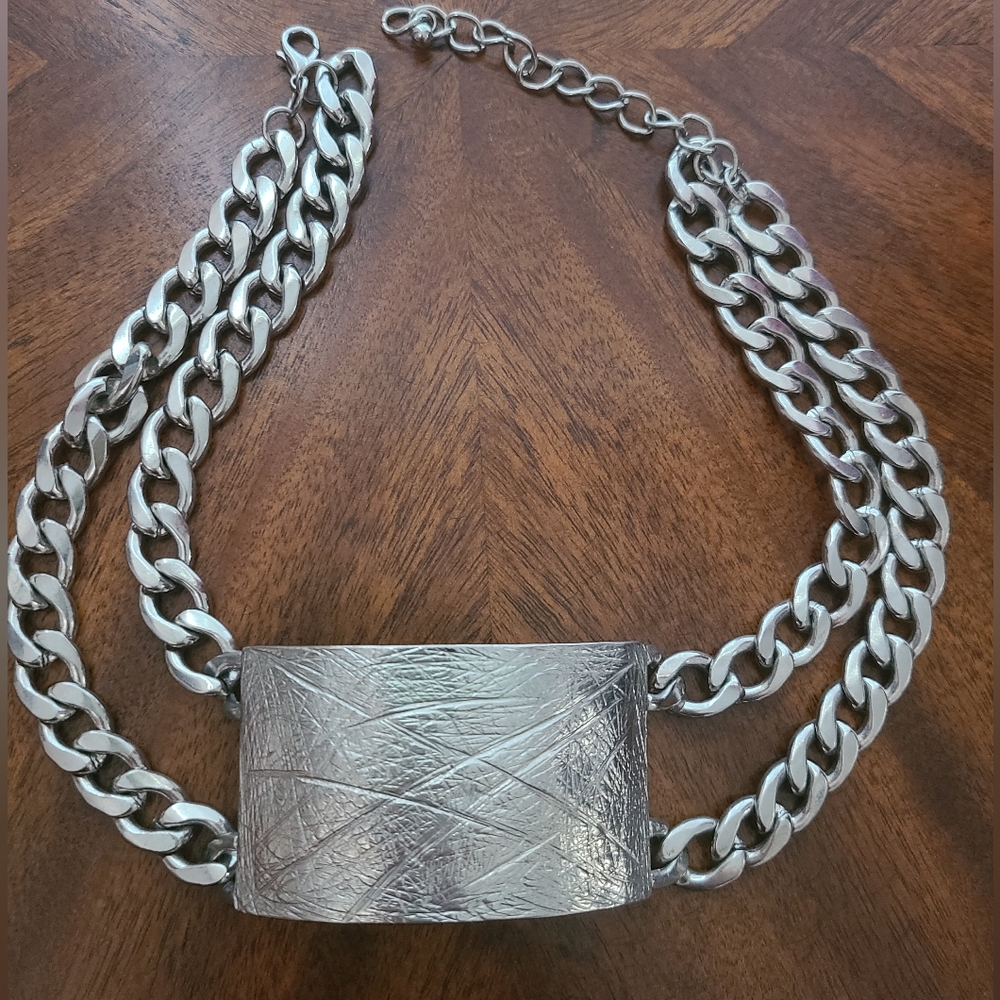 Gorgeous Statement Silver Chain Choker - image 1
